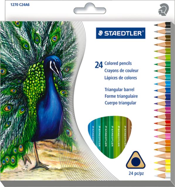PENCIL SET 24 TRIANGULAR COLOR