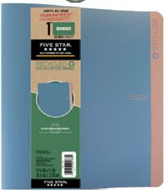 FIVE STAR 1IN RECYCLED BINDER