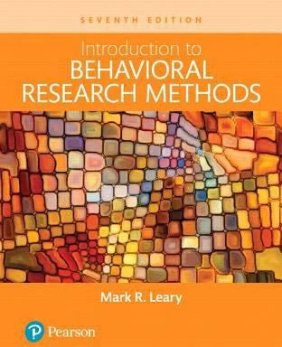 Intro to Behavioral Research Methods (w/out MyLab Access) LL
