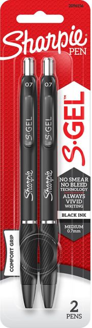 SHARPIE S-GEL 0.7MM 2CT BLK